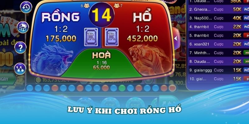 Những lưu ý khi chơi Rồng Hổ FB88